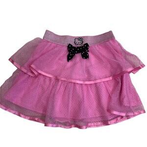 Hello Kitty Skirt Girls Size 6 Layered Color Pink with Elastic Waist Polyester